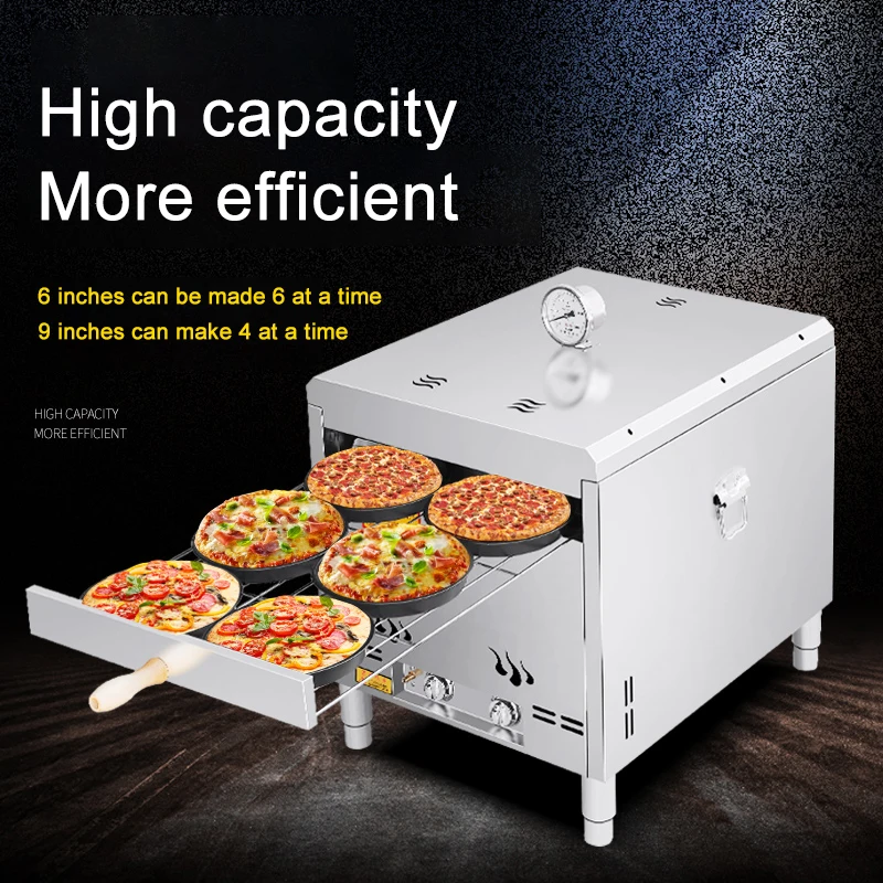 Outdoor Gas portable pizza oven Freshly Baked Mobile Pizza Machine Manual Pizza Oven Baking machine