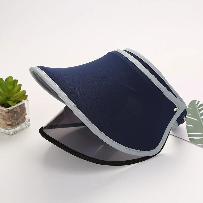 Custom Logo Sun Visor Caps Summer Candy Plastic Hats Multicolor Empty Top Hat