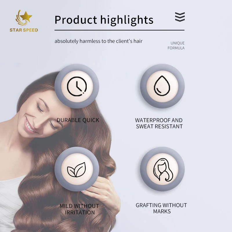 Super Dry fast Cyanoacrylate Adhesive activator hair ice hair extension tools  activator custom human hair extension activator