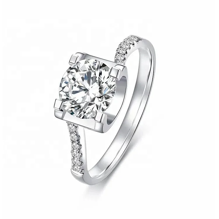 2021 new Style 18K gold Engagement ring diamond band real diamond wedding ring