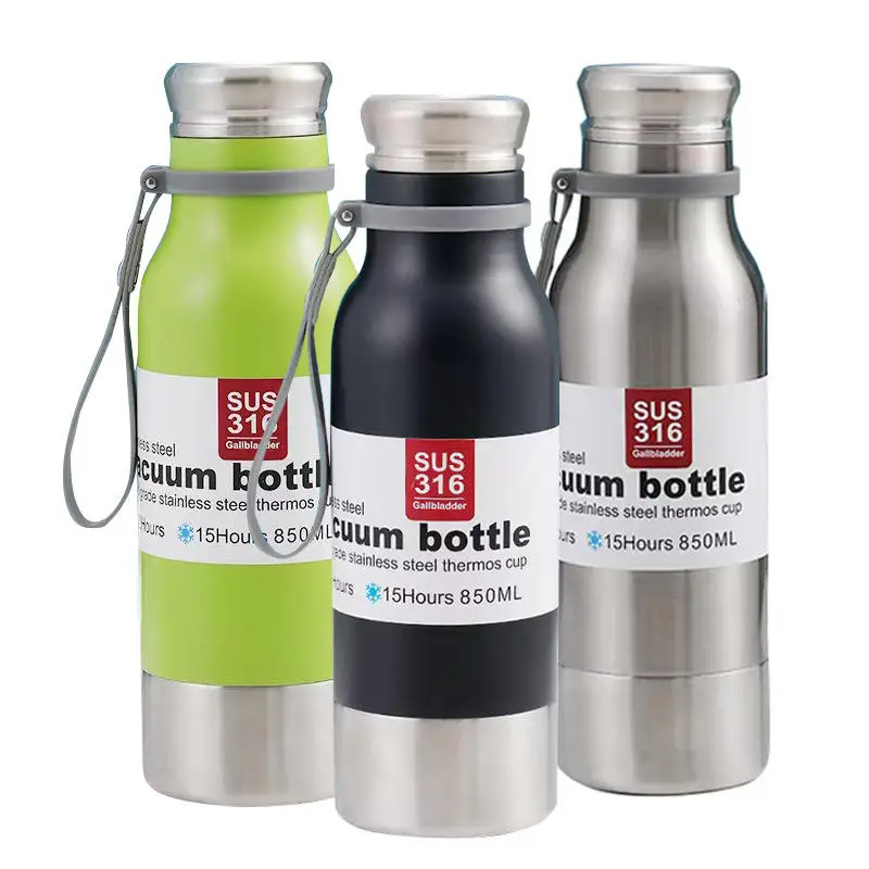 2024 New Outdoor Termo Custom Gift Logo 304 Stainless Steel 650Ml/850Ml/1100Ml Vacuum Flask Sports Drinking Water Bottle