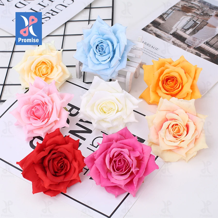 Promise luxury wedding natural look silk bouquet 9 heads flower artificial rose