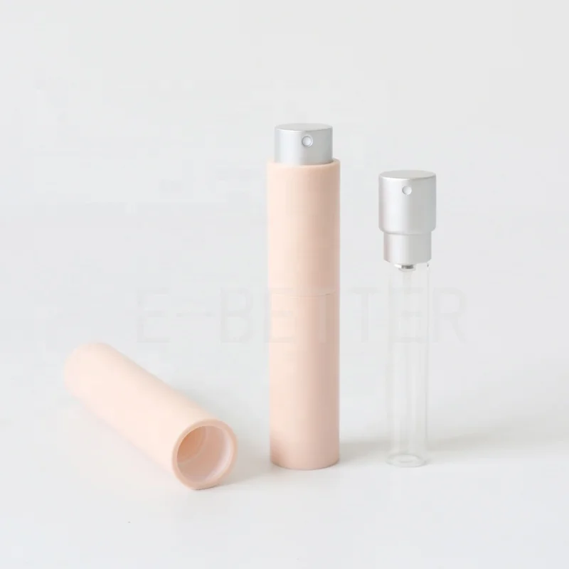 E-Better empty twist travel size 10ml white atomizer spray bottle with glass insert for Alcohol