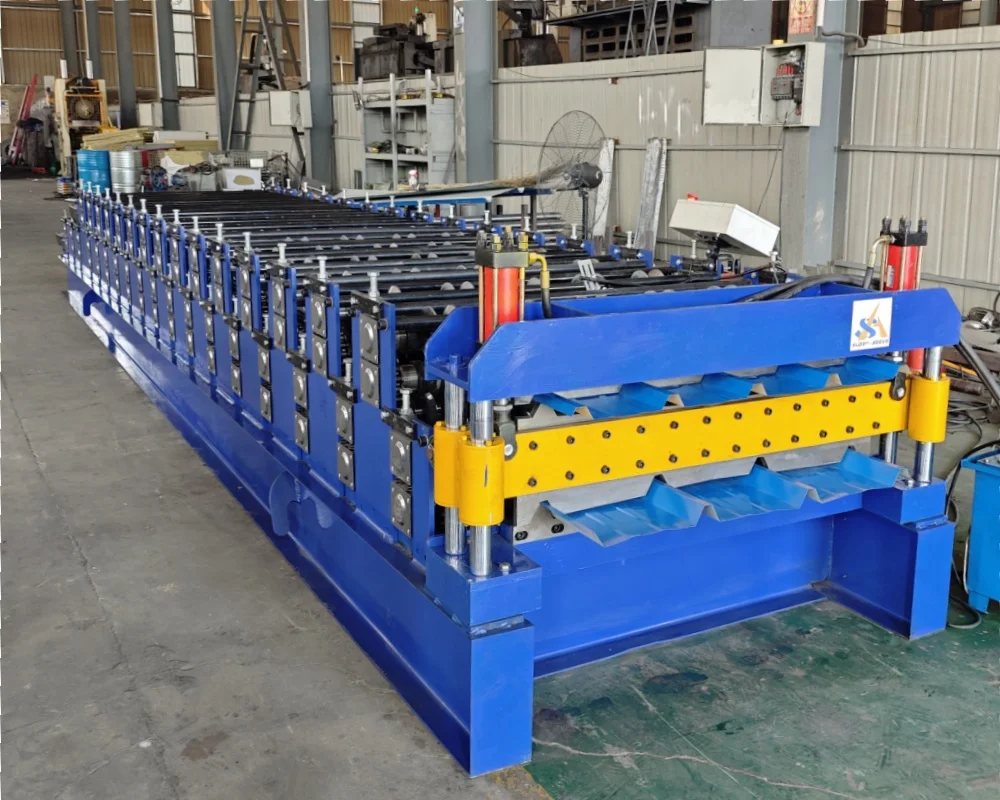 Hydraulic Metal Tr4 Tr5 Double Layer Tile Press Machine Ibr Sheet Double Layer Machine Calamines Factory Machine
