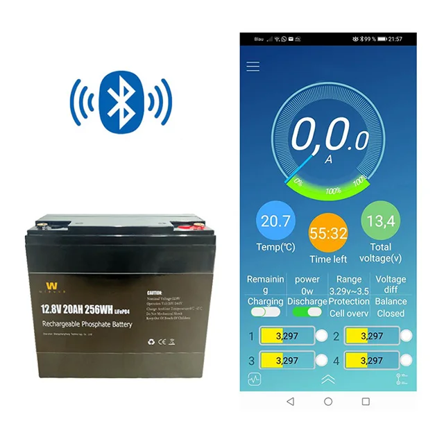 
12V 20A lithium battery battery 12v lifepo4 deep cycle lifepo4 12v 20ah battery packs with bt 