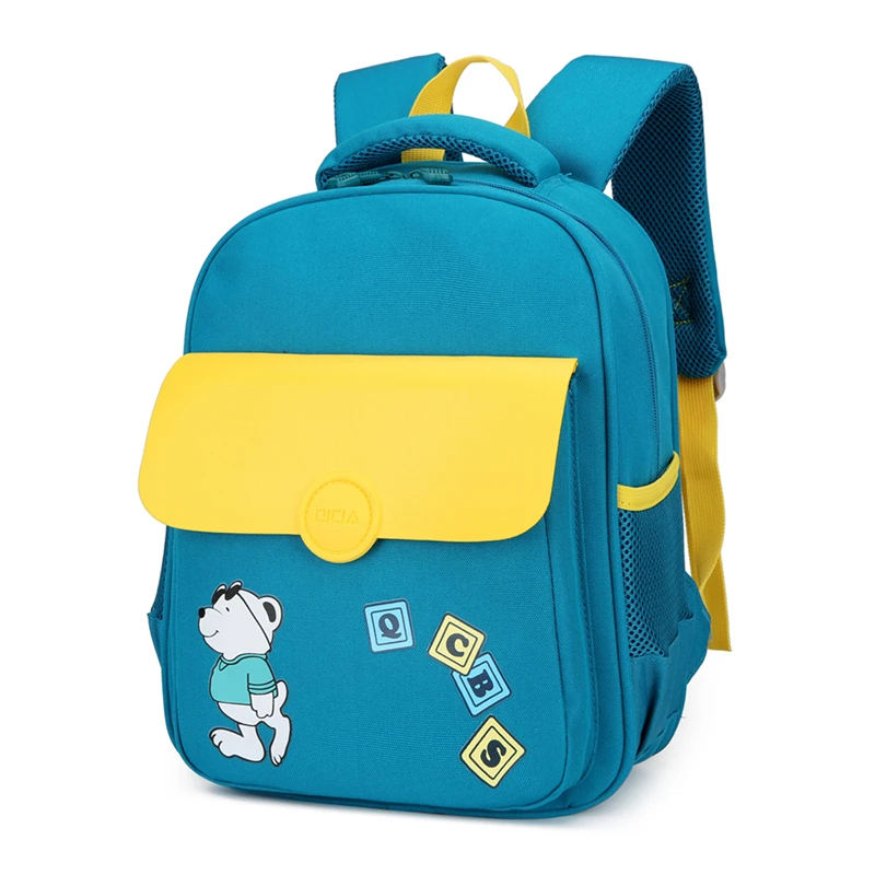 Fashion silk printed new style cute cartoon toddler school bag school backpack for kids