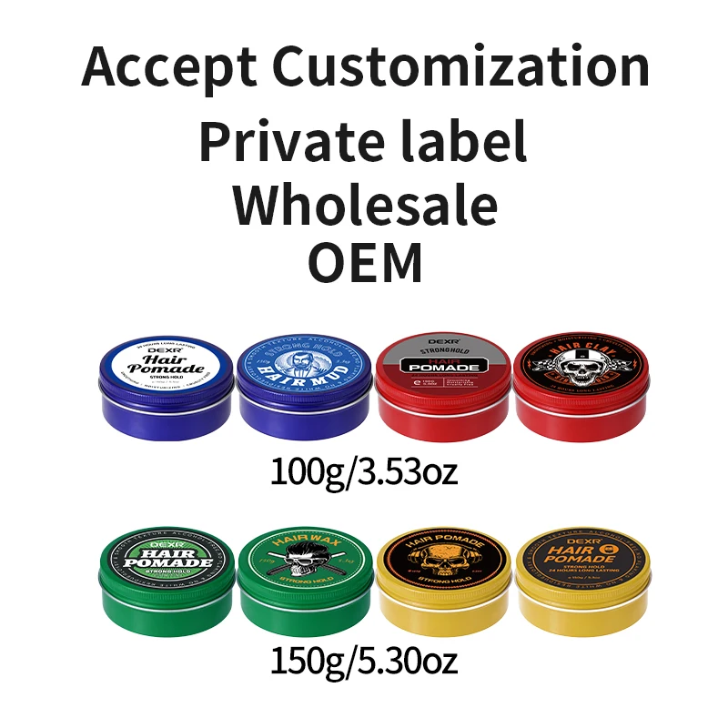 Private brand vitamins hair wax men water based custom smooth texture high shine hair pomade