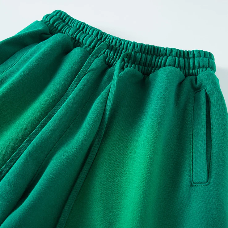 Custom Heavyweight 445 Gsm Cotton Washed Jogger Sweatpants Baggy Oversized Wide Leg Acid Wash Flared Joggers Sweatpants Men