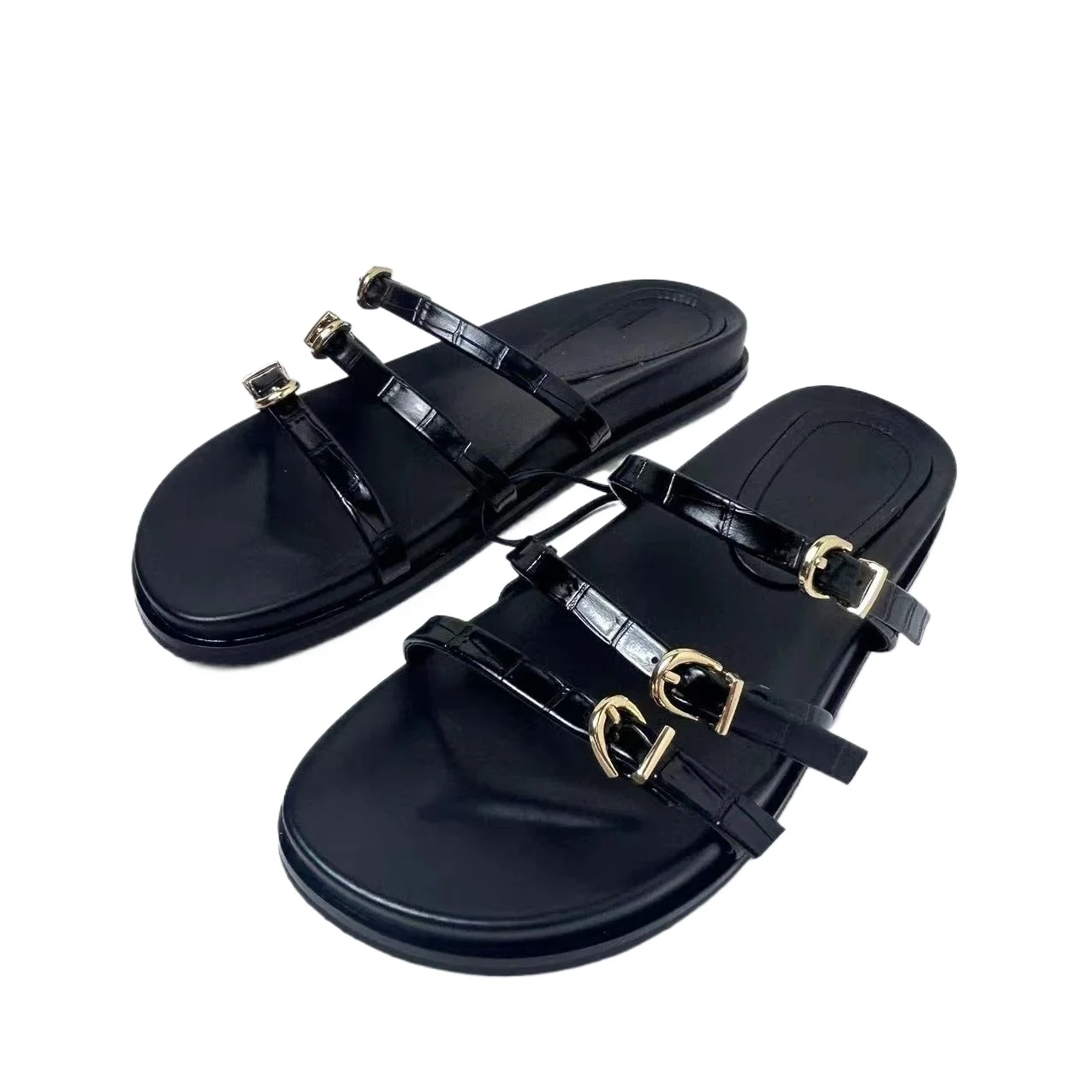 Женские летние дизайнерские шлепанцы большого размера 42 универсальная Повседневная брендовая пляжная обувь для 2024