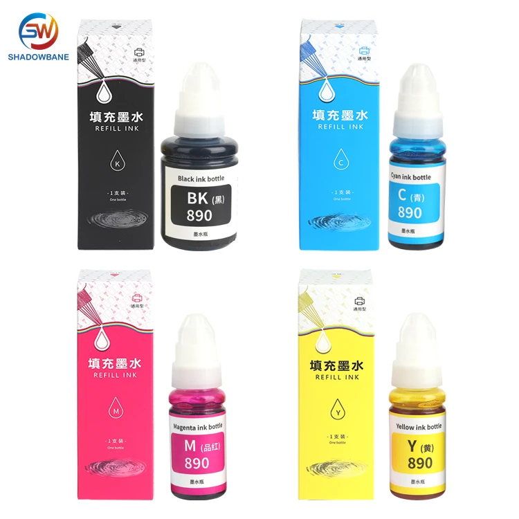 Shadowbane GI790 GI 790 GI-790 Premium Color Compatible Bulk Bottle Water Based Refill Ink for Canon PIXMA G1000 G2010 Printer