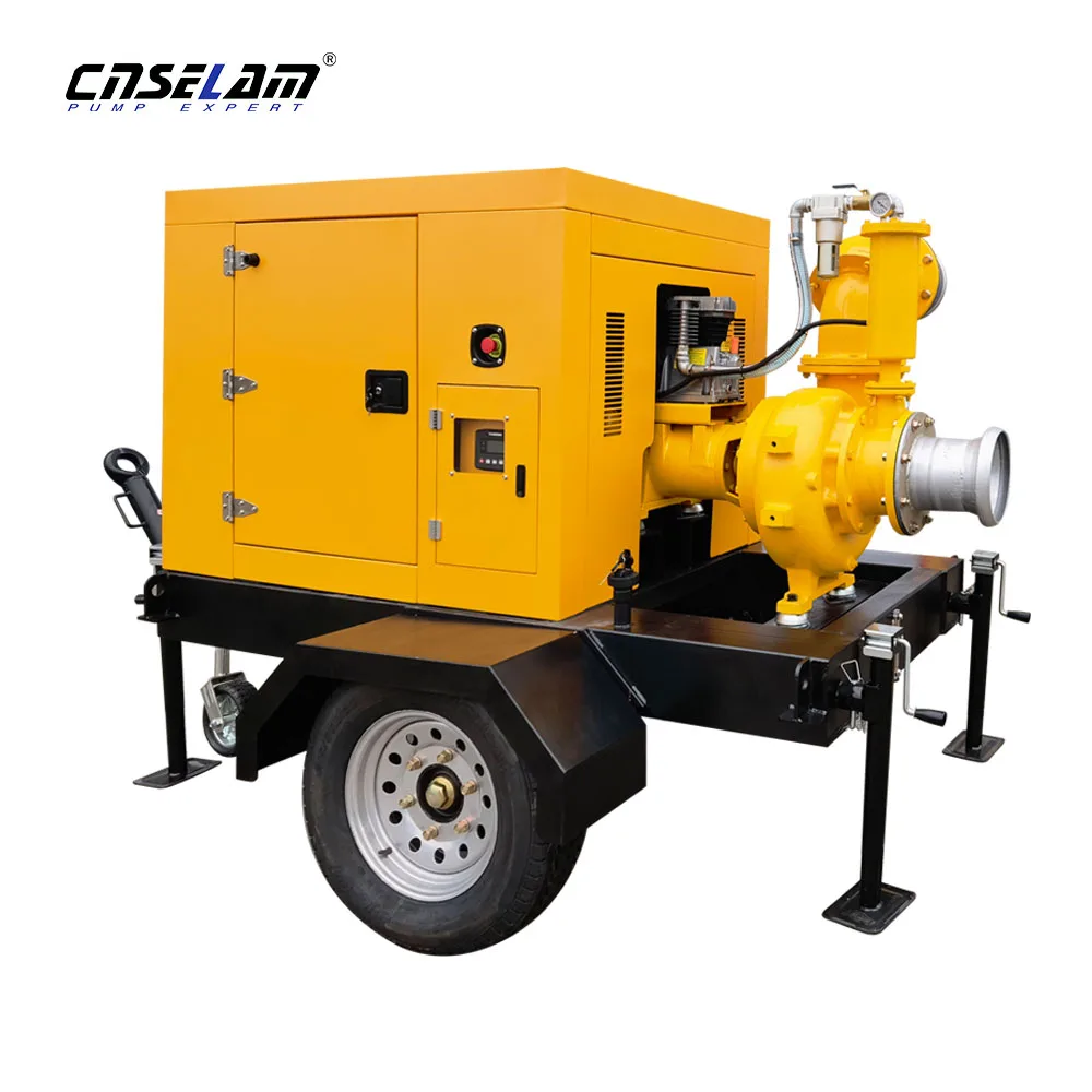 Self-priming Trailer Pump Truck for Factory Sales