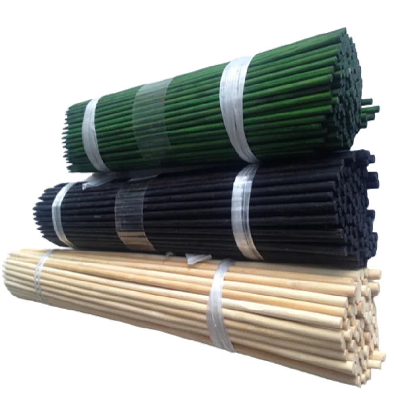 Bamboo Wooden Flower Plant Support Pole Stake Stick 10-90cm Length Wholesale bamboo raw materials chopsticks bamboo stick