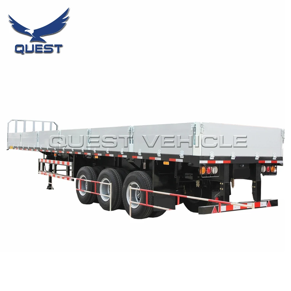 40ft 45ft Aluminum ally Side Wall Semi Trailer flatbed curtain side panel Cargo Trailer for sale