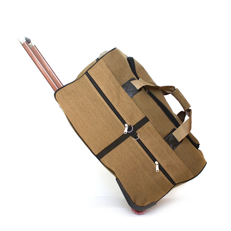 Study Abroad Long Haul Haul Ultra Large Capacity Light Canvas Pull Rod Luggage Bag Hand Travel Bag Male