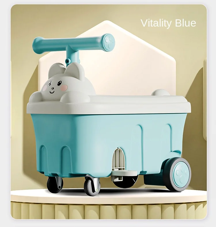 New baby scooter four wheels can sit human boy and girl baby sliding trolley storage box yo-yo scooter sliding scooter