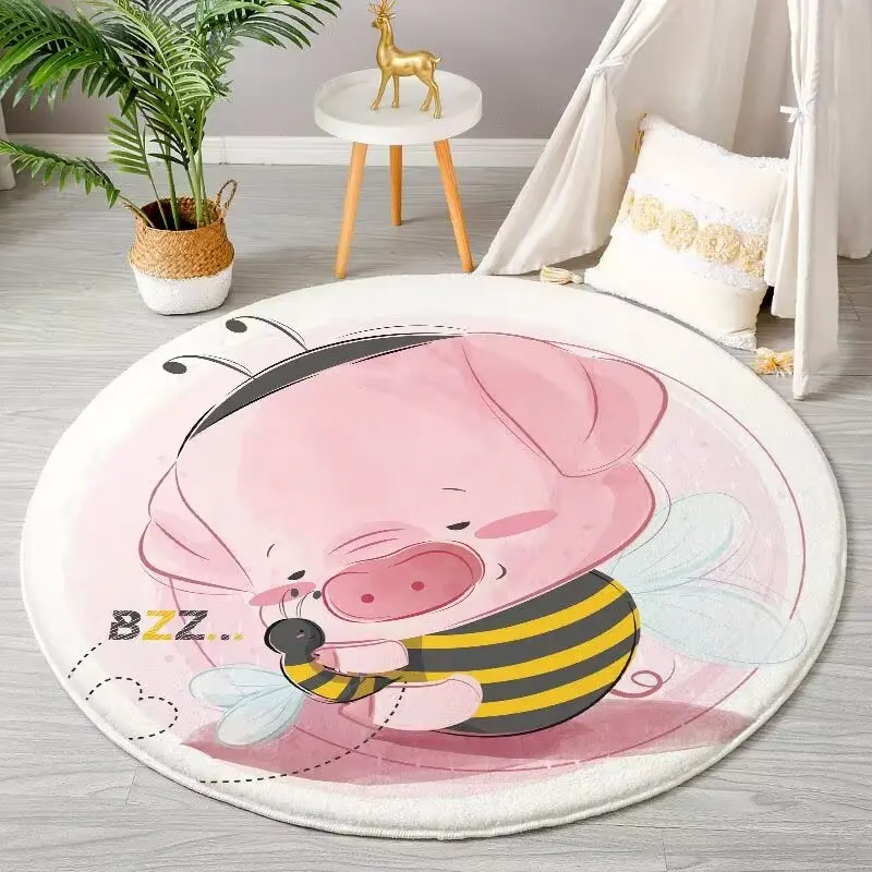 Gray Elephant Yellow Duck Bathtub Harmonious and Warm Green Grassland Non Static High Quality Carpet Large Area Carpet
