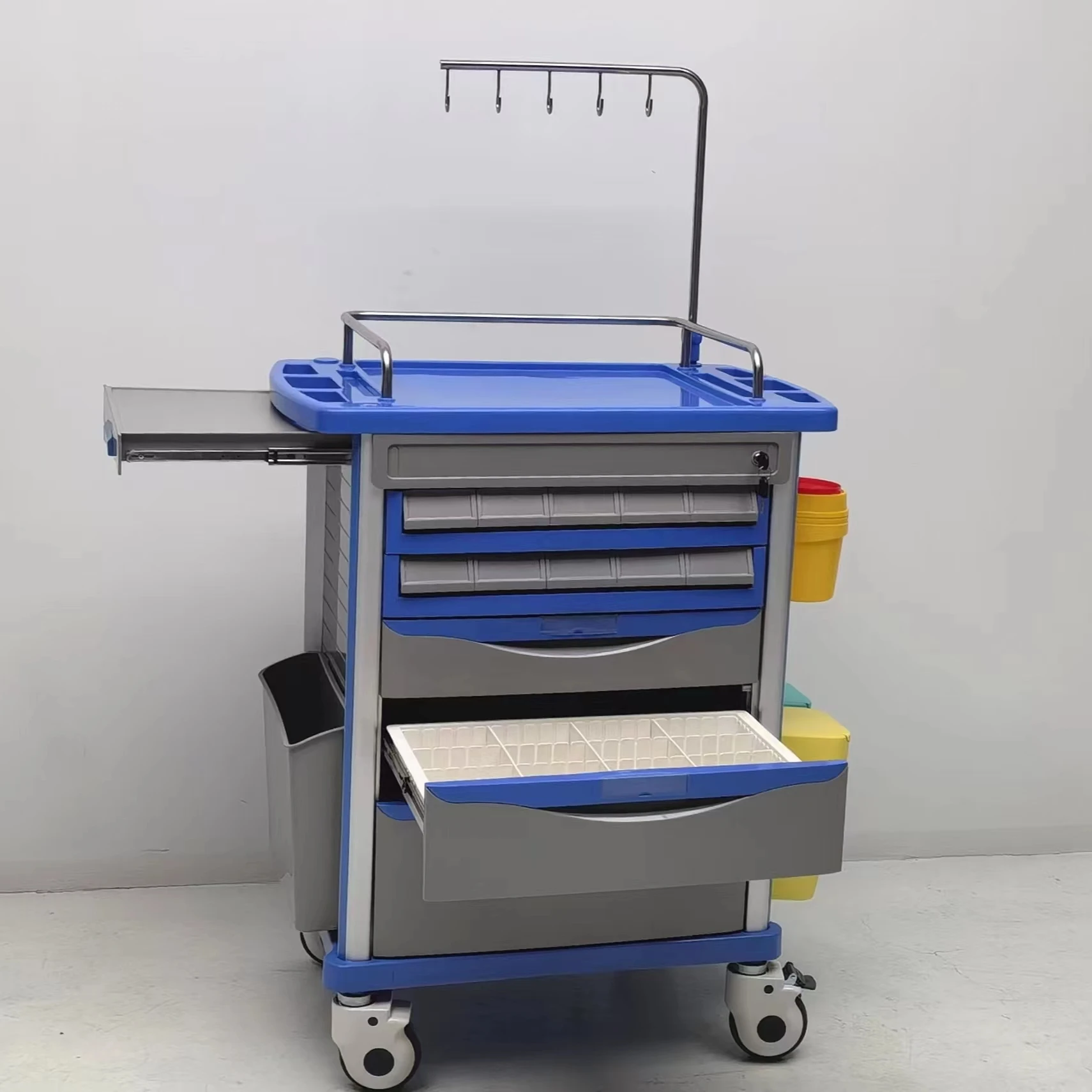 Factory Cheap ABS Medical Cart Hospital Nursing Cart Clinic Treatment Anesthesia Trolley Medical Infusion Cart