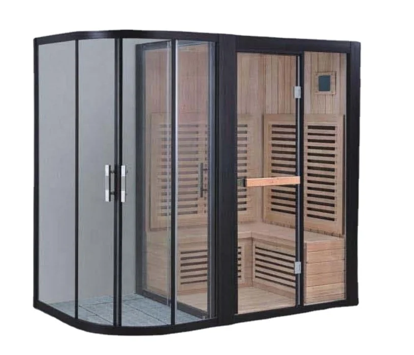 Роскошная сауна для ванной комнаты на 2 человека, паровая сауна, душ, сочетание сауны, плита