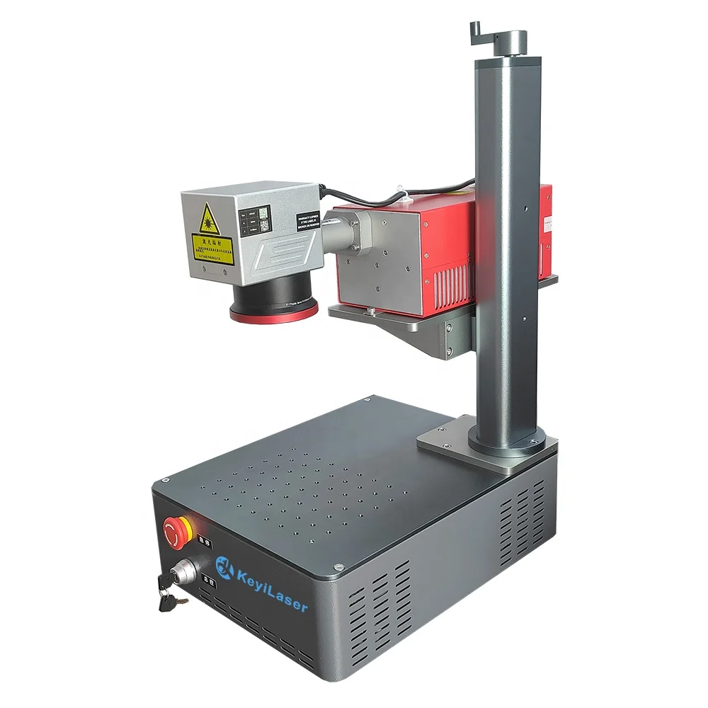 KEYILASER Portable All in One Small Laser Marking Machines Laser Marker UV Engraving Machine with JPT Laser Source
