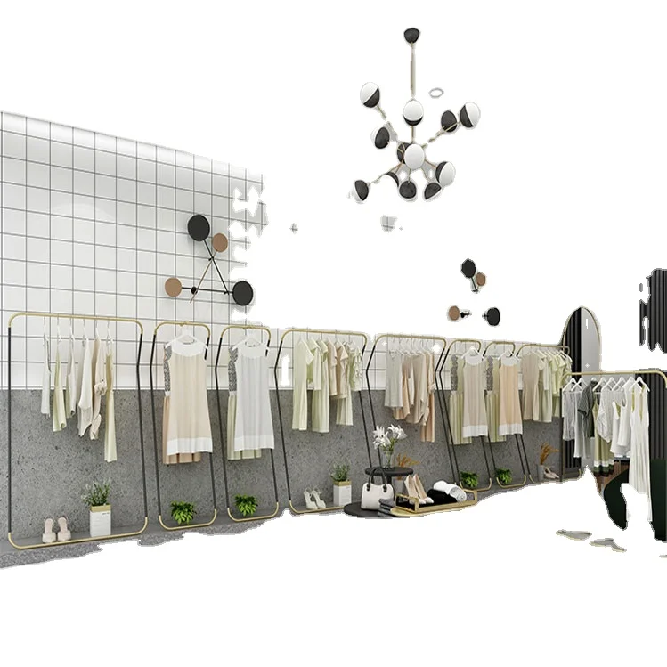 TMJ-784 Custom Retail Store Fixtures Clothing Retail Store Free Standing Standing Display Rack