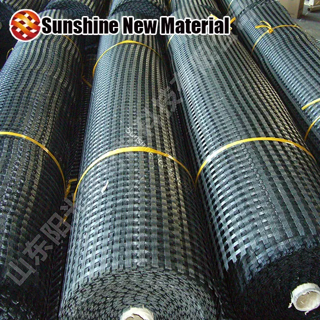 100KN Geogrid bitumen fiberglass geogrids for Vietnam