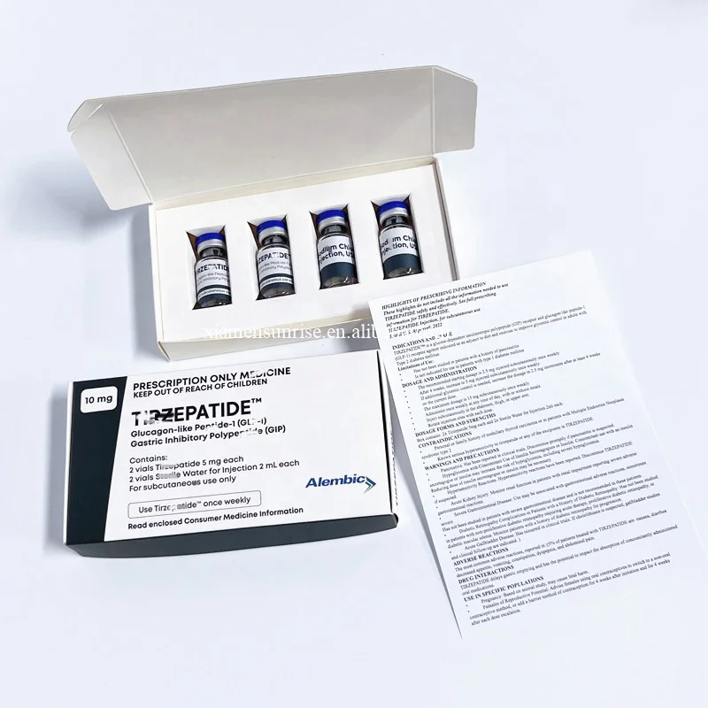 Роскошные индивидуальные полные наборы 4 флакона 2 мл флакон tirz label box с лотком для бумаги