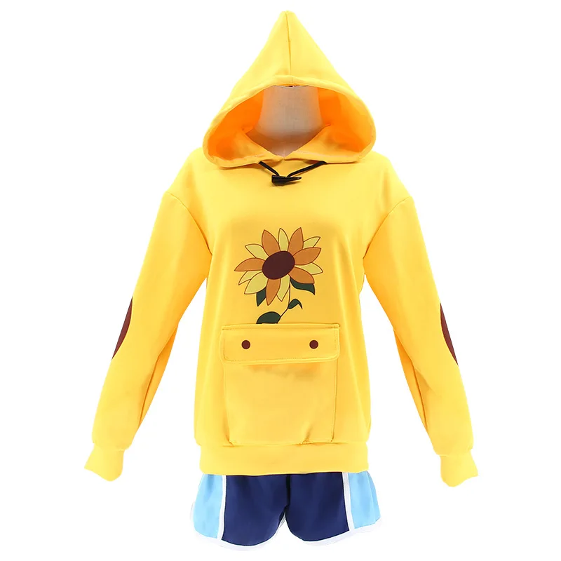 Egg Yellow Cos Student Daily Loose Sweater Female Big Family Love Cosplay Anime Clothing Full Set
