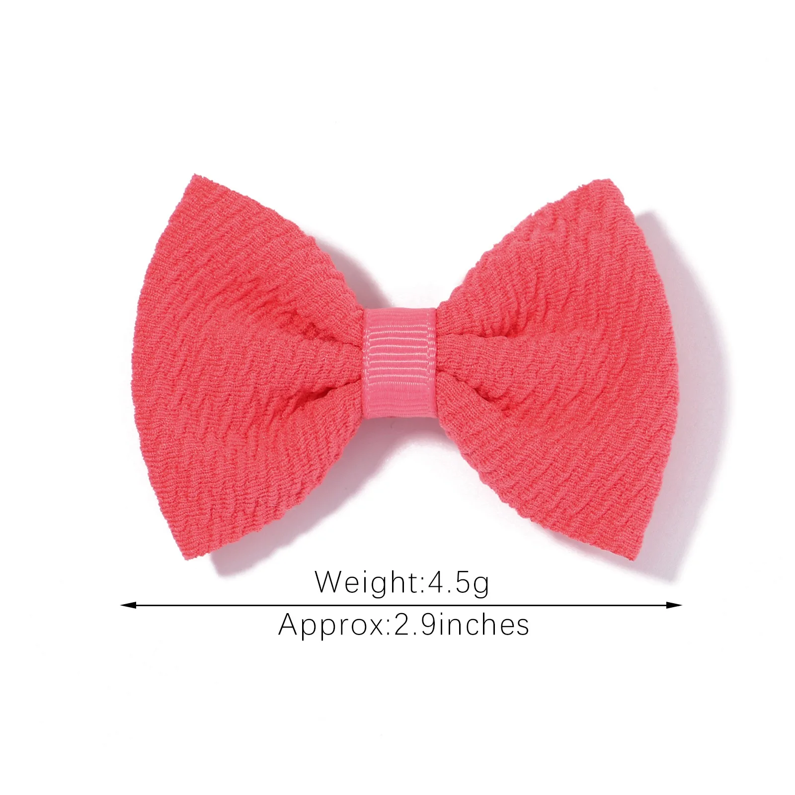 Wholesale Pop Corn 3 inches Hair Bow 40 Candy Color Baby Girls Solid Bow Hairpins Children Waffle Hair Bow Clip Hair Accessories