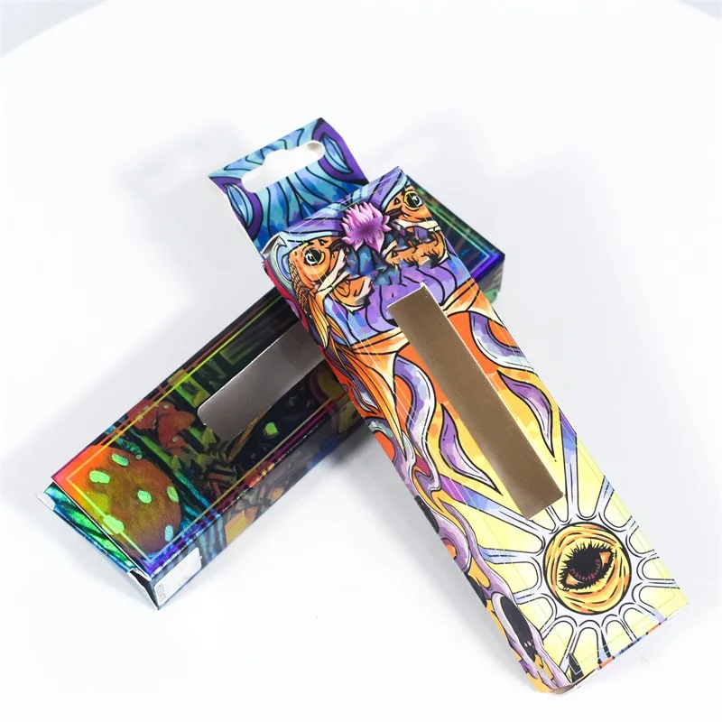 childproof cartridge packaging box disposable paper card and  plastic Blister Tray for battery pen glo cartridge packaging
