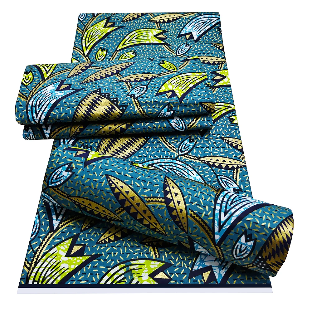 veritable real wax fabric gold wax print african 100% cotton cheap price high quality GV70