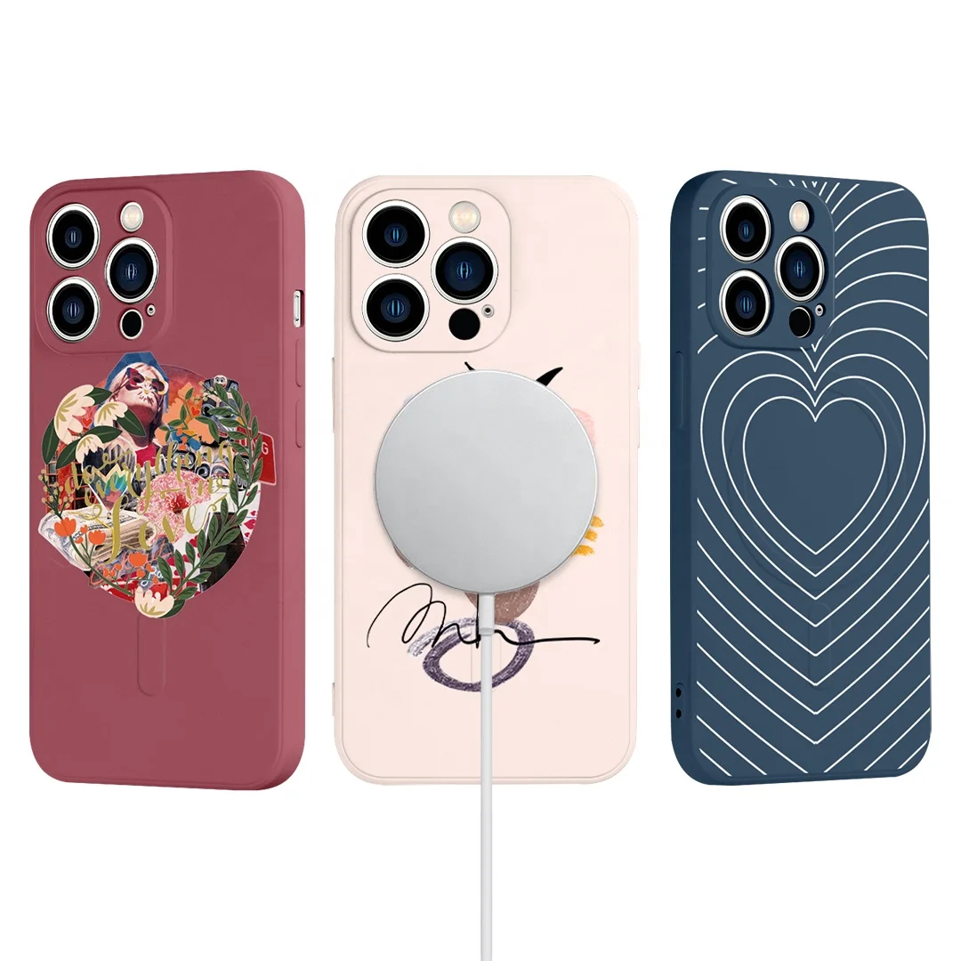 Индивидуальный чехол Bustyle на заказ для телефона iPhone 12, Магнитный чехол для сотового телефона iPhone 13 Pro Max, жидкий силиконовый чехол Magsafe