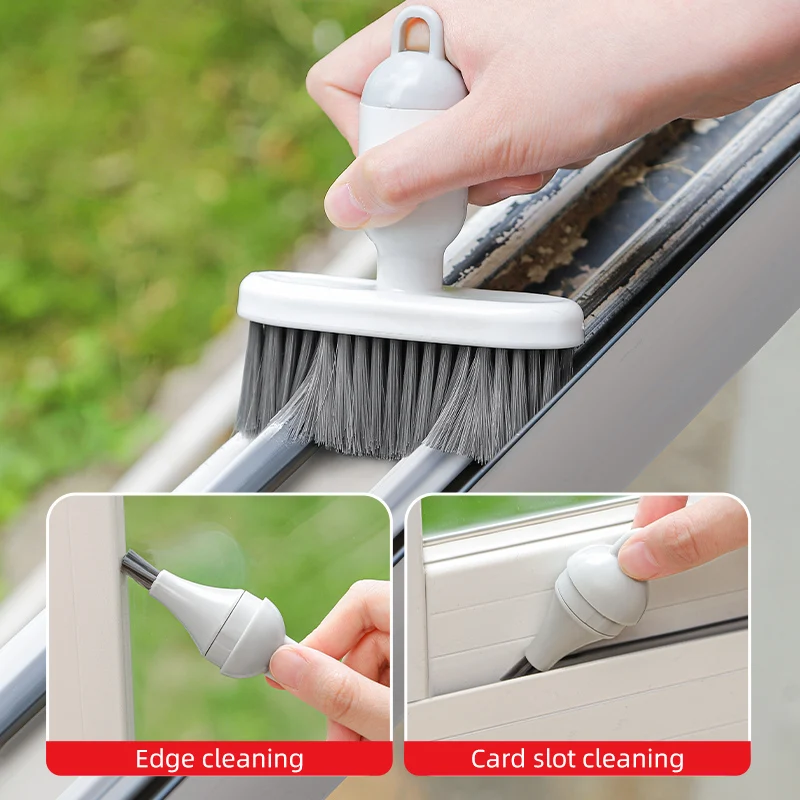 Multifunctional PP Plastic Keyboard Cleaner Classic White and grey Household Small Brush Cleaning Brush