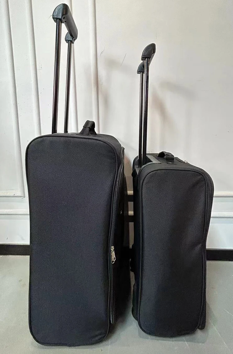 High Quality Casual Bag Set ODM OEM Service Black Oxford Polyester Sports Trolley Luggage 2 Wheels Soft Large Suitcase Vietnam