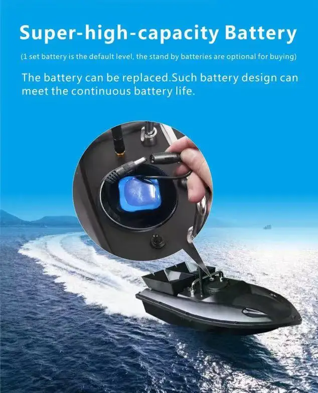 NEWRGY New Bait Boat 5200mah 1.5kg Bait Loading 2 pcs Hoppers Rc Boat Fishing Bait