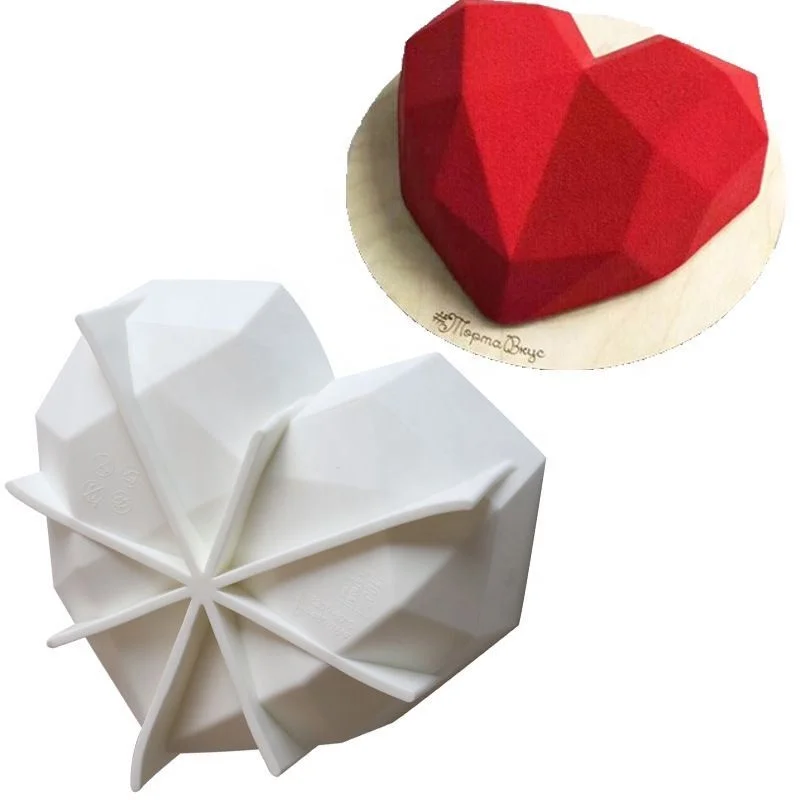 Новый дизайн, термостойкая силиконовая форма для шоколадных тортов, форма для десертов в форме сердца, форма для муссов, форма для торта «сделай сам», форма для выпечки кексов