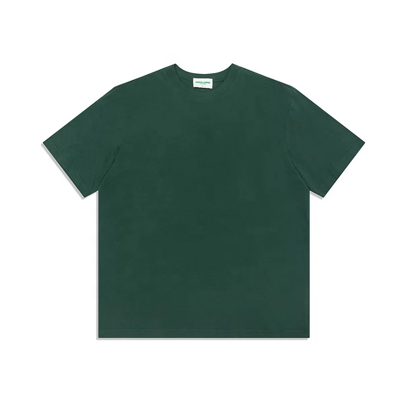 250g Heavyweight Pure Cotton Oversized Basic Tshirts Custom High Quality Loose Plain Mens T-Shirts Custom Printed T-Shirts