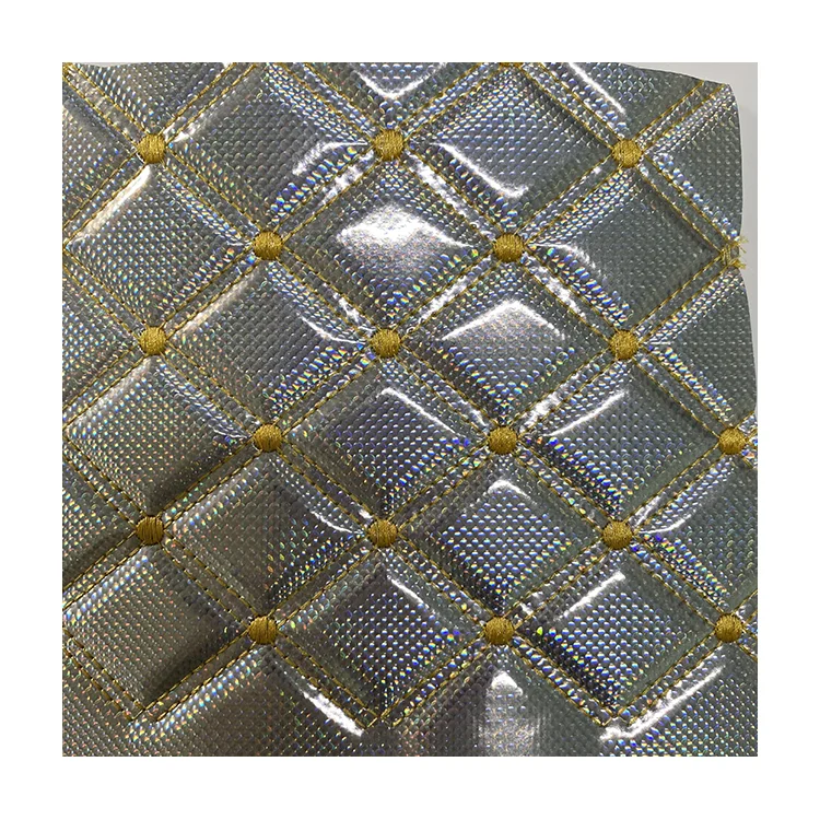 2-8MM Custom Quilted Embroidery Diamond Stitching Leather For Car Seat Car Interior Wallpaper Office Chair
