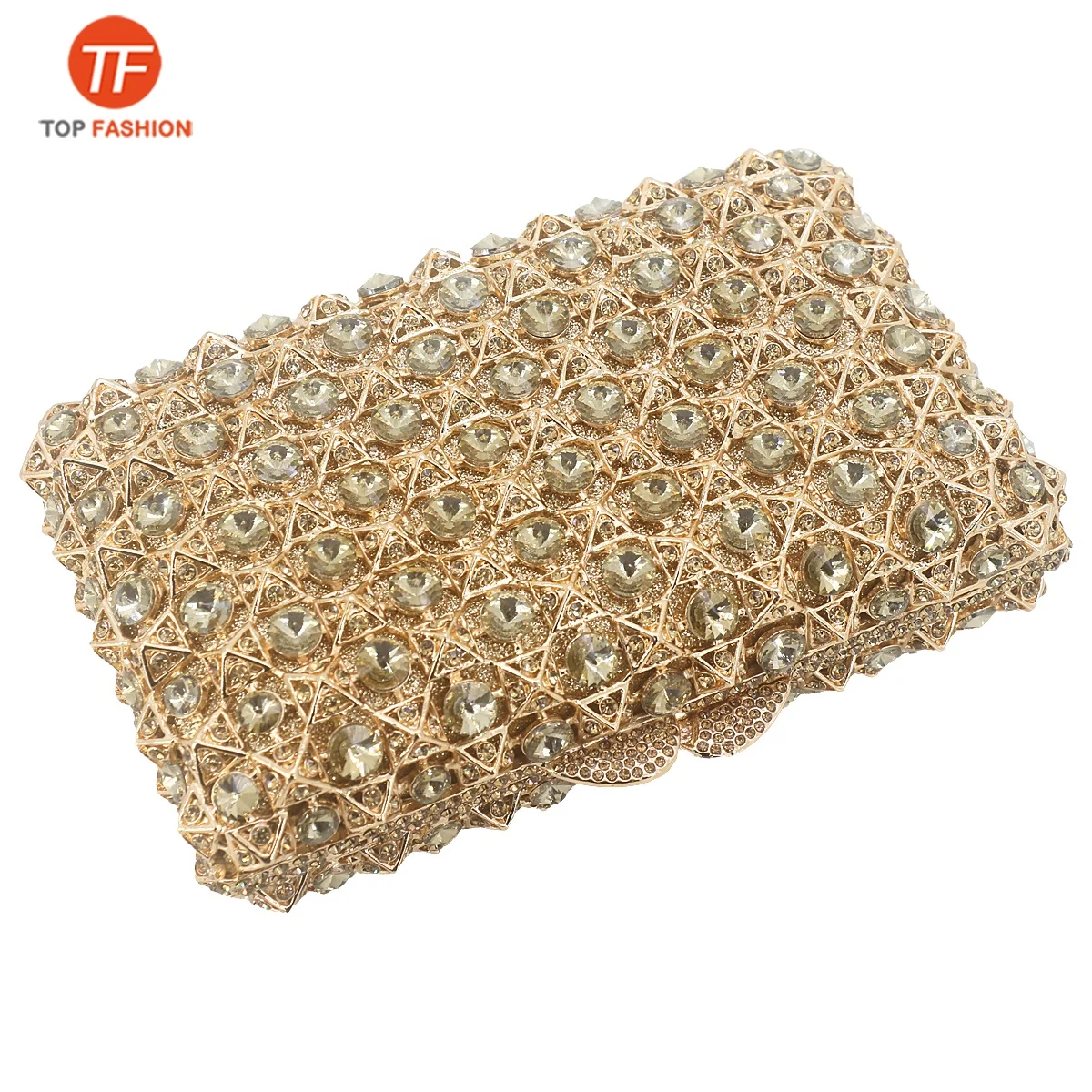 China Factory Wholesales Luxury Crystal Rhinestone Clutch Evening Bag Hollow Out Clutch Purse for Women