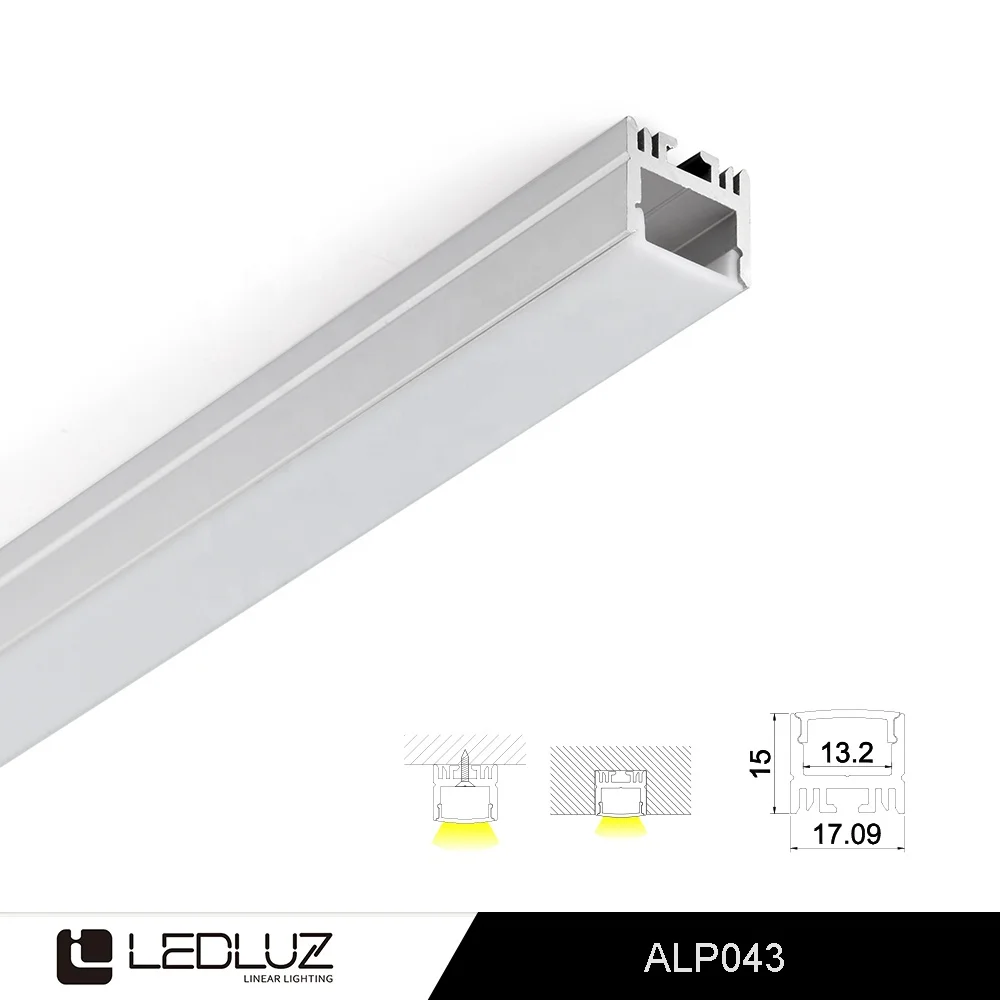 Good Heat Dissipation U Shape Surface Mounted Flat LED Aluminum Profile For LED Strips