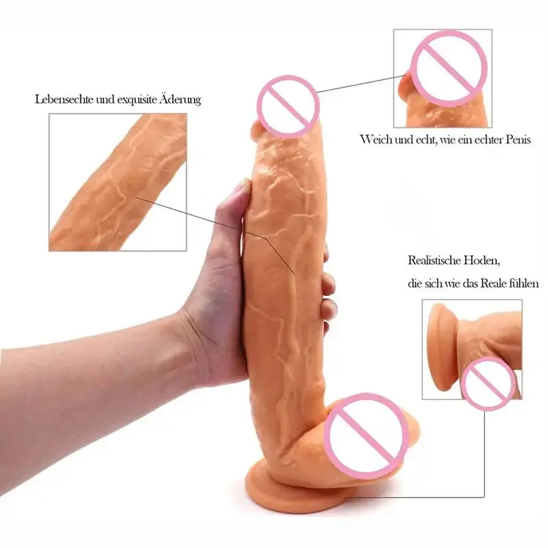 Strong Silicone Suction Cup Dildo Sex Masturbator Toys Huge Dildos for Women
