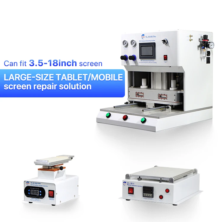 Full 6-piece set VL-H18Pro lcd panel repair bonding machine FL-M14 manual Separator Machine
