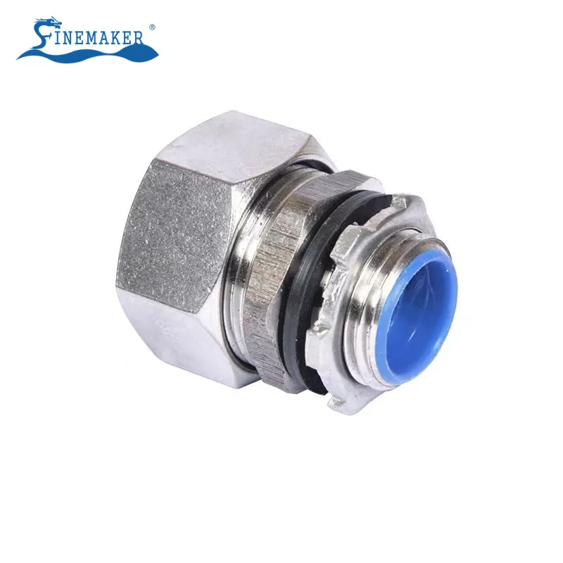 3/4 Inch DPJ Connector Waterproof Electrical 316 Stainless Steel Liquid Tight Flexible Conduit Connector
