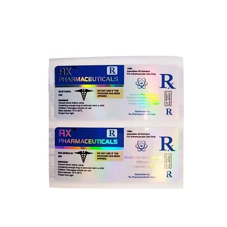 ZPT1-443 Cheap small order accept steriod labels and boxes/ pharmaceutical 10ml vial label stickers