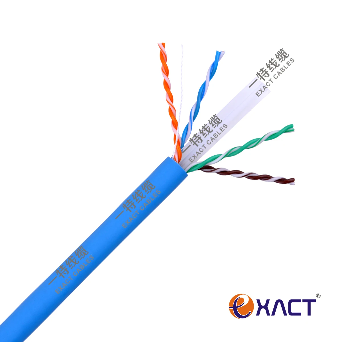 Exact Cables Outdoor Indoor Shielded UTP Cat 6 Cable  23 AWG Cat6a Cat 6 Cat6e SFTP Ethernet lan Cable for Internet
