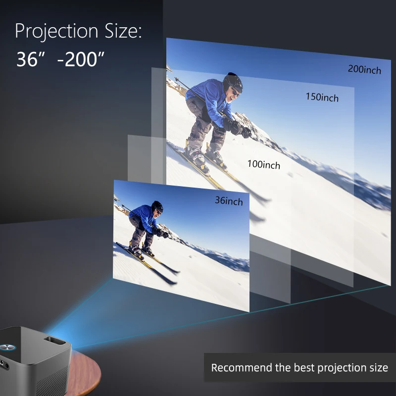 light superroot short throw  4k  Android9.0  LED  Mini pocket Projectors for home theater