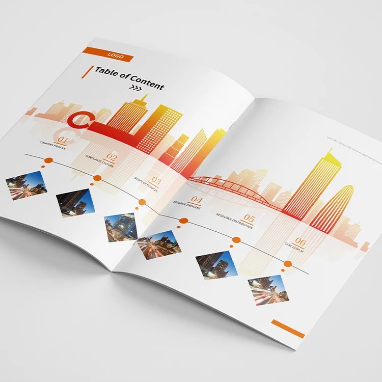 Wholesale prices custom printed folded magazines and company logo brochures with high quality books printed