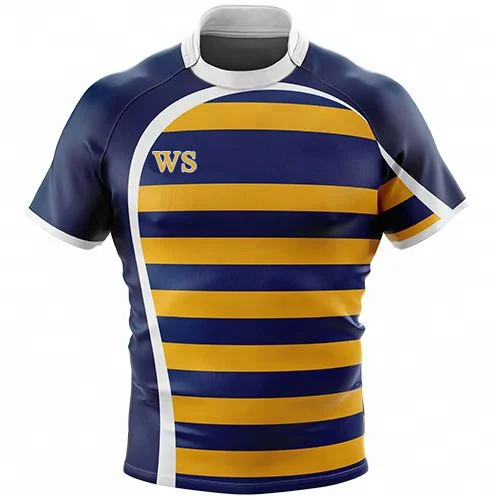 
Custom made sublimation printing vintage rugby jersey 