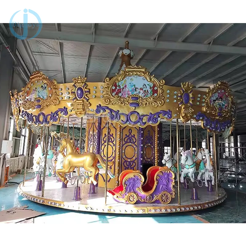 New design Professional Manufacturer Color Outdoor Kids Carousel Rides Luxury Carousel Horse