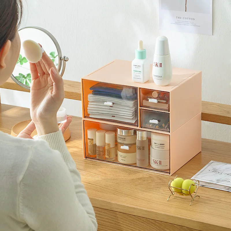 Wholesale Transparent Acrylic Storage Cabinet Storage Containers Organizer Cosmetic Box Drawer Storage Box
