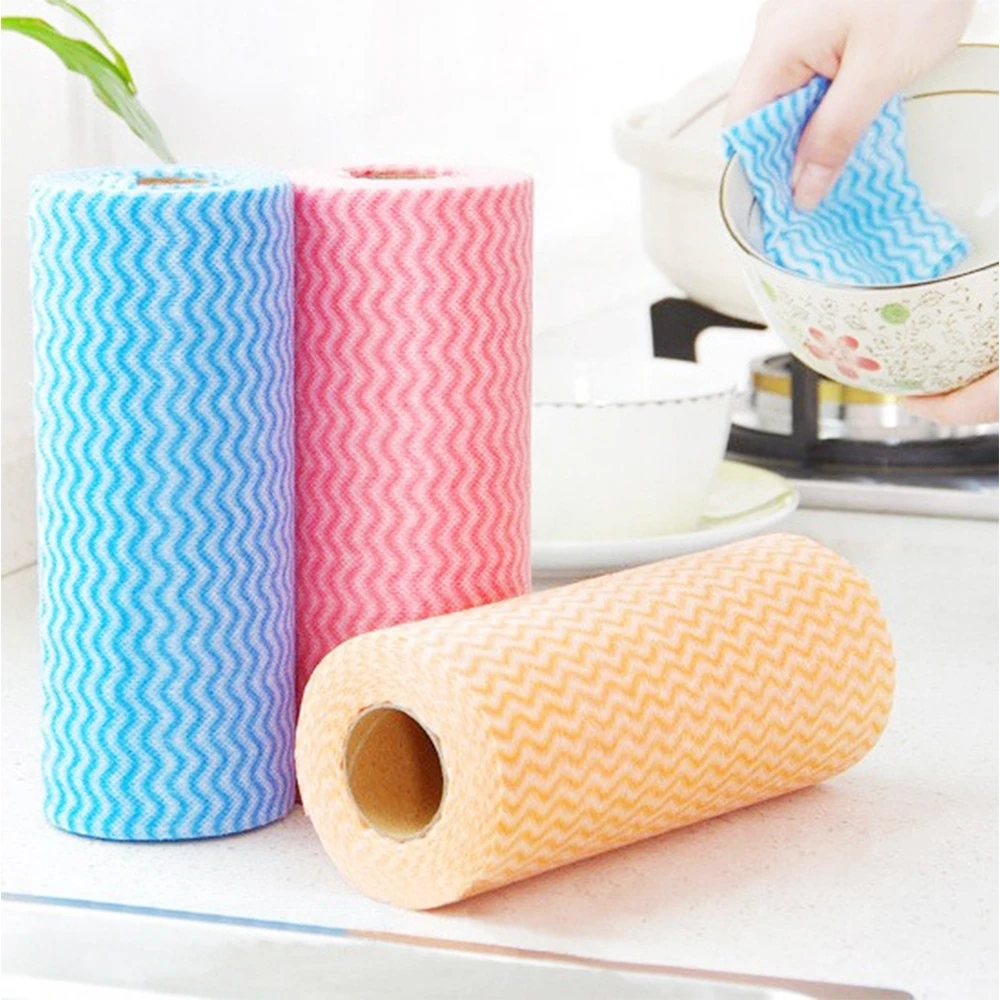 GAOXIN Stock Clearance manufacturer Eco-friendly Spunlace Nonwoven Cleaning Fabric Roll